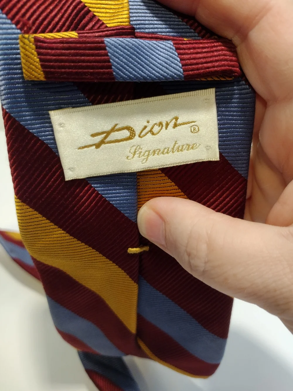Dion Signature Striped Silk Tie